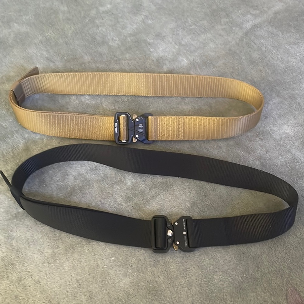 Tactical belts set of 2 Tan and black